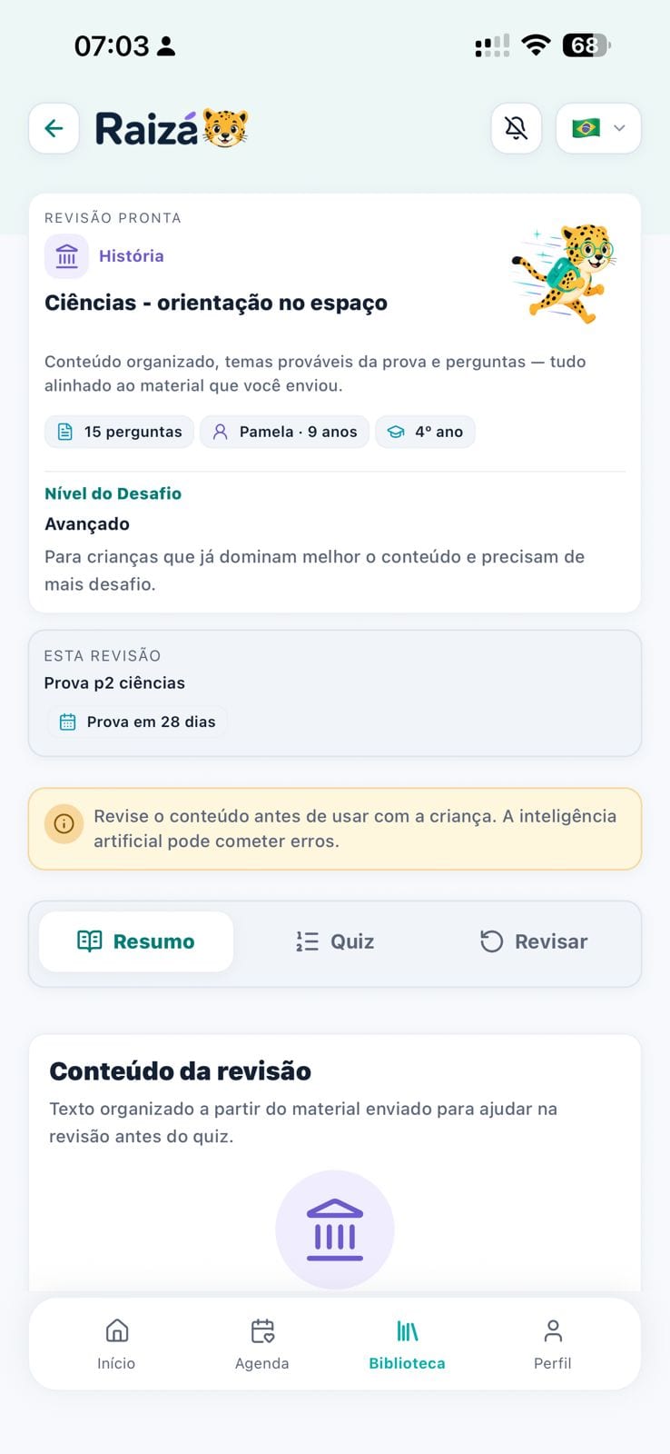 School review organized by the Raizá study app